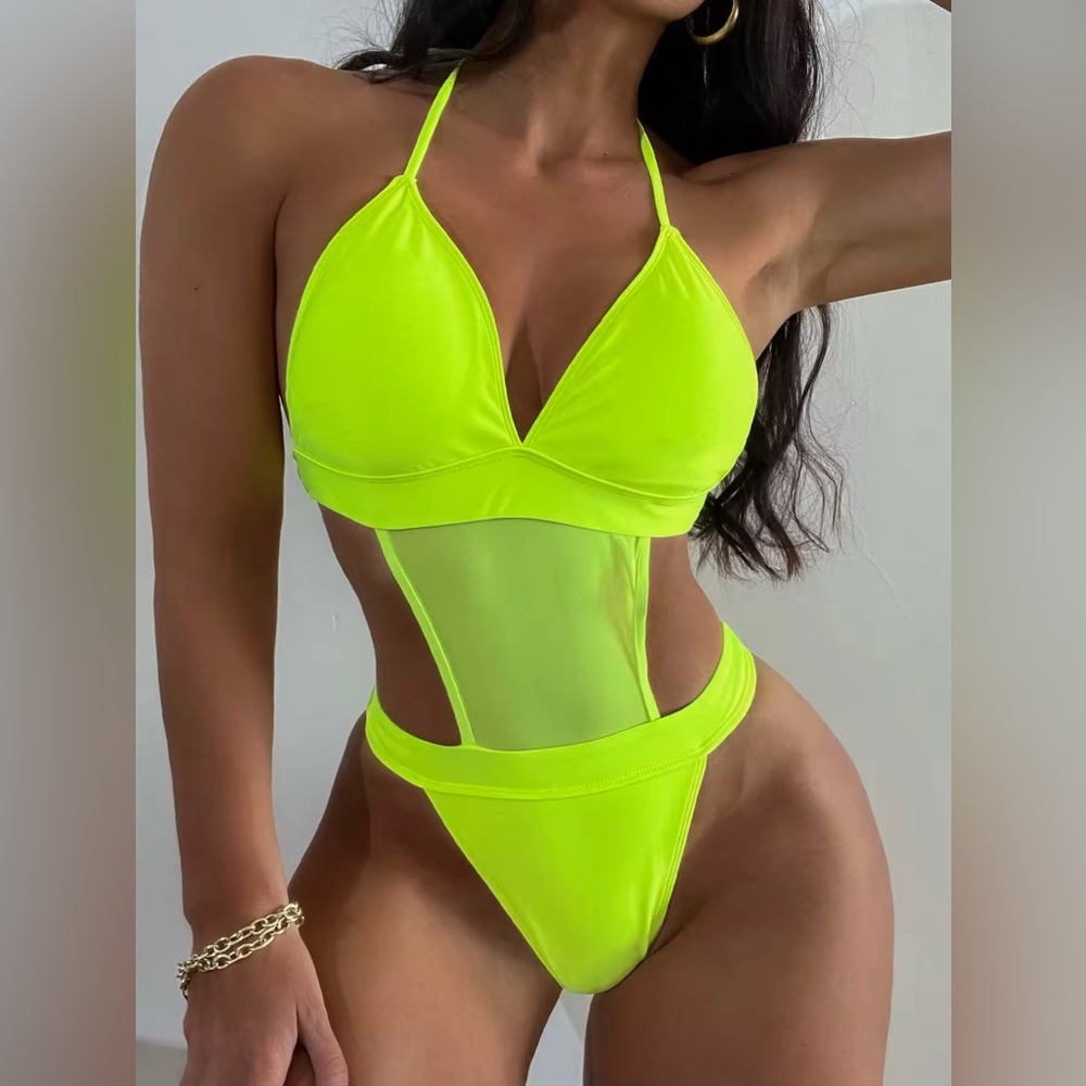 Cut Out Women Swimwear‎ One Piece Swimsuit Female Monokini
